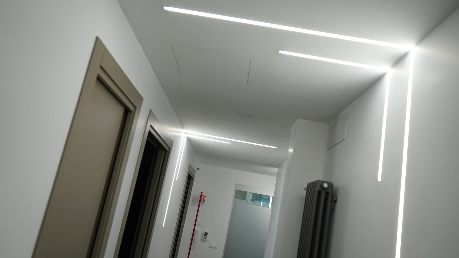 Corridor leading to the treatment rooms